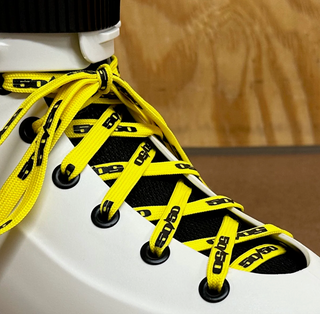 50/50 Rollerblade Laces Yellow and Black, Intuition Skate Shop, Skate Shops Near Me
