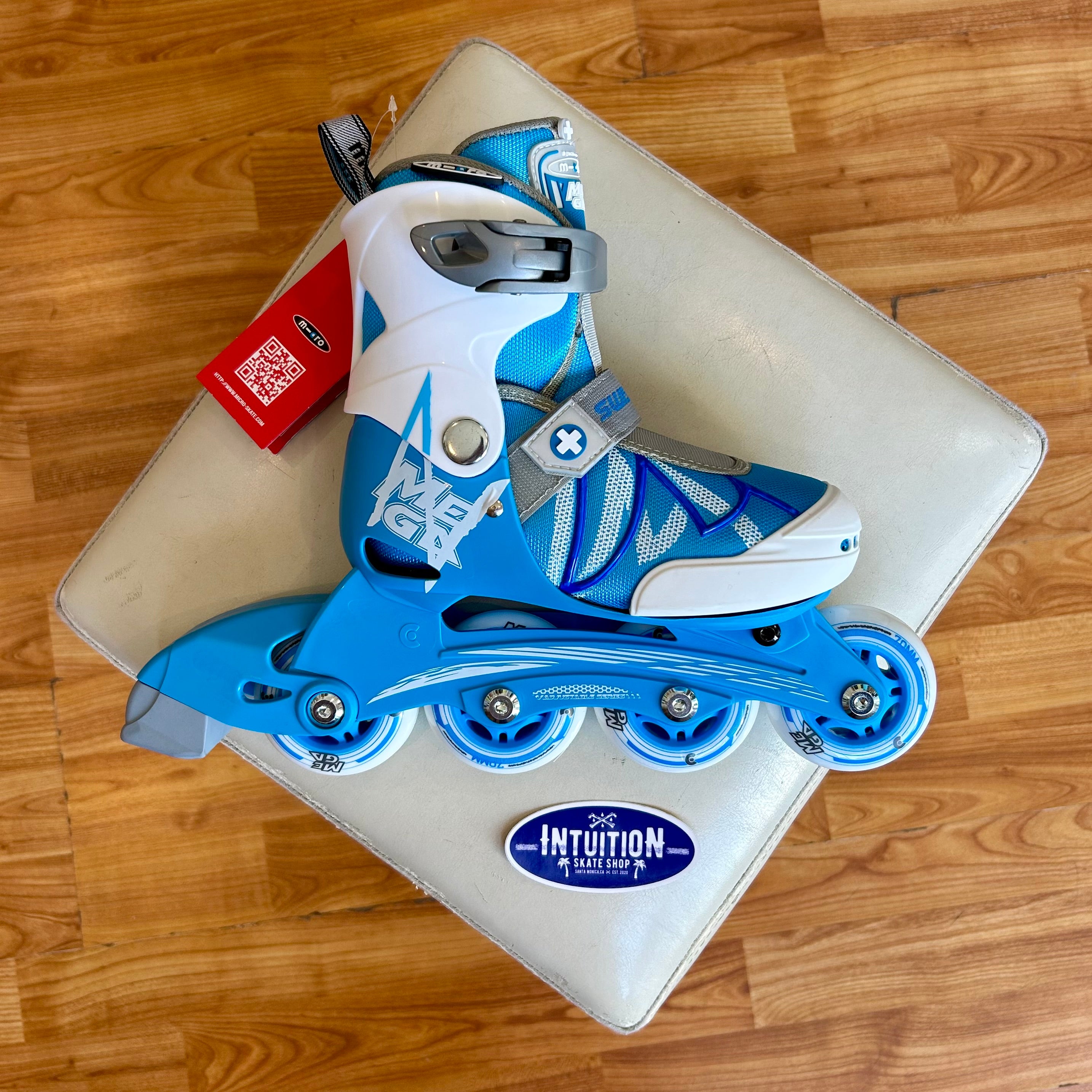 Blue Micro Mega Kids Junior Inline Skates, Intuition Skate Shop, Adjustable Kids Skates, Skates Shops Near Me