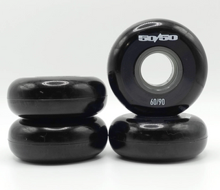 Black 50/50 60mm Inline Skate Wheels, Intuition Skate Shop, Skate Shope Near Me, Rollerblades