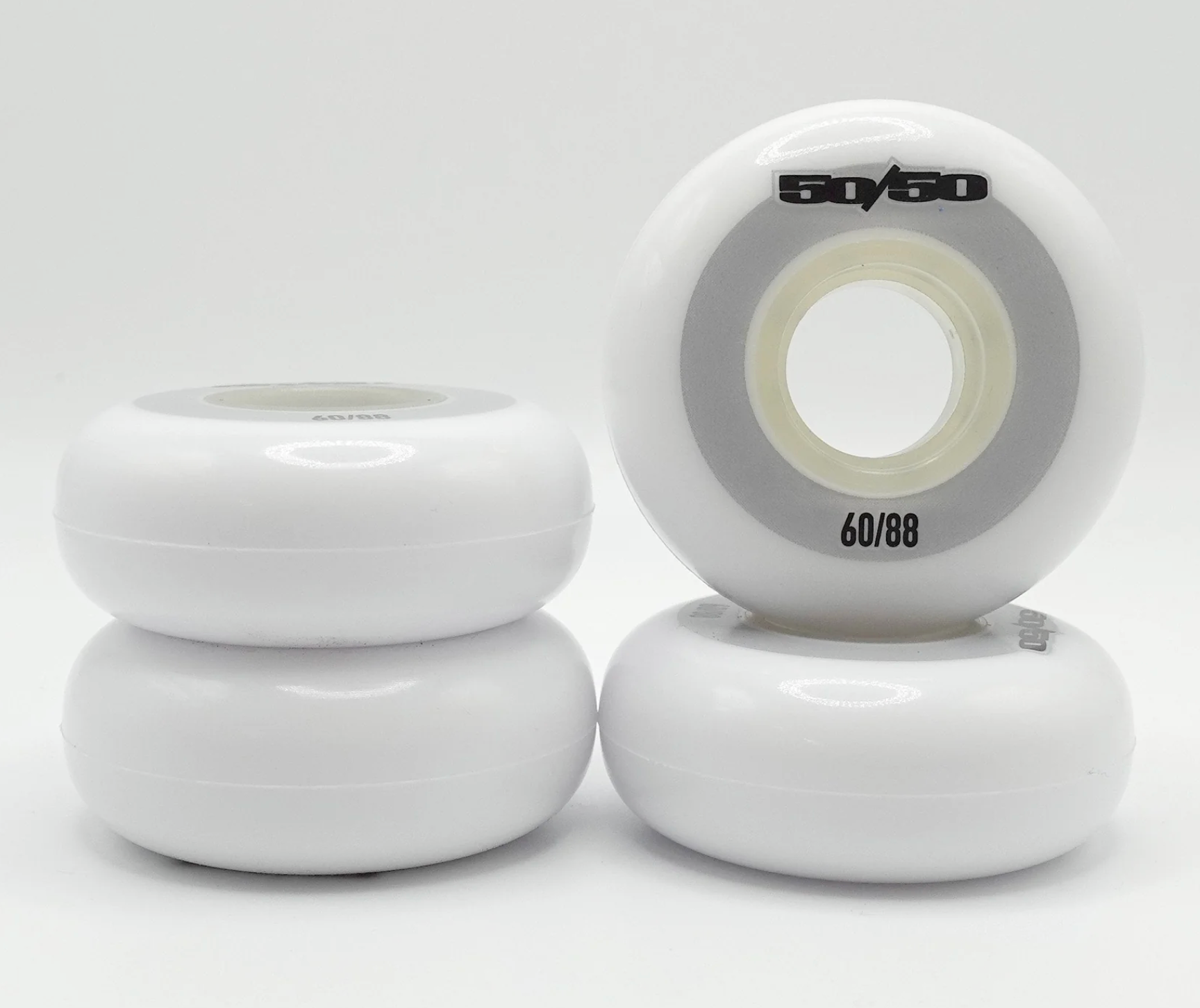 White 50/50 60mm Inline Skate Wheels, Intuition Skate Shop, Skate Shope Near Me, Rollerblades