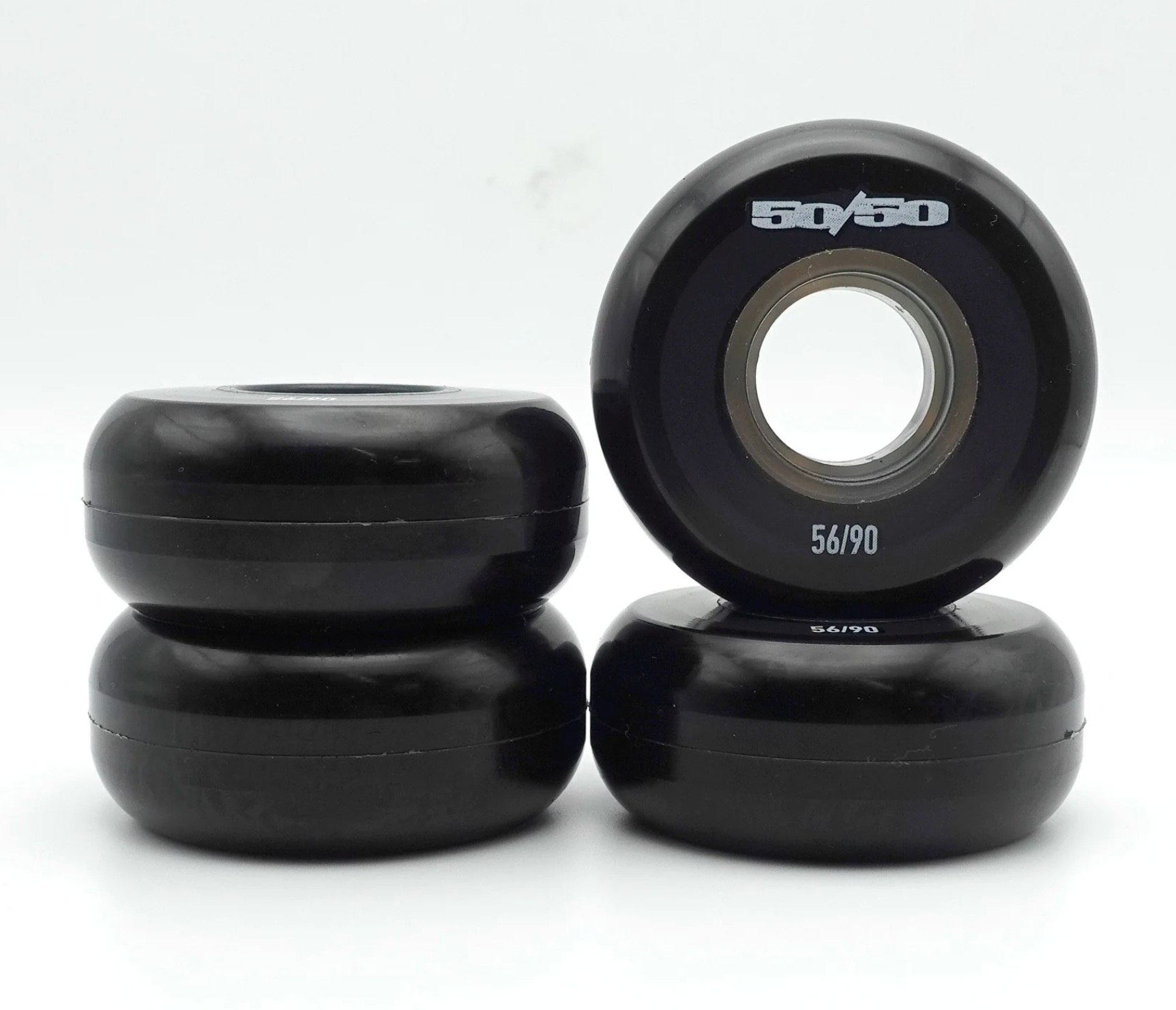 Black 50/50 56mm Inline Skate Wheels, Intuition Skate Shop, Skate Shops Near Me, Aggressive Inline Skates