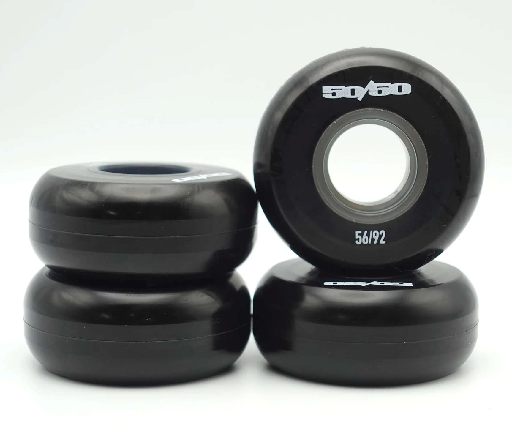 Black 50/50 56mm Inline Skate Wheels, Intuition Skate Shop, Skate Shops Near Me, Aggressive Inline Skates