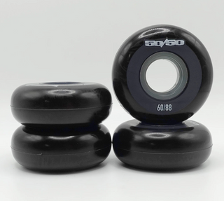 Black 50/50 60mm Inline Skate Wheels, Intuition Skate Shop, Skate Shope Near Me, Rollerblades