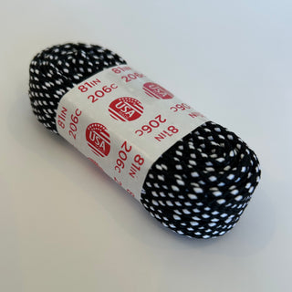 Black with White Diamonds Cotton Sure Grip 81" Inch Roller Skate Laces, Intuition Skate Shop, Skate Shops Near Me, Roller Skates