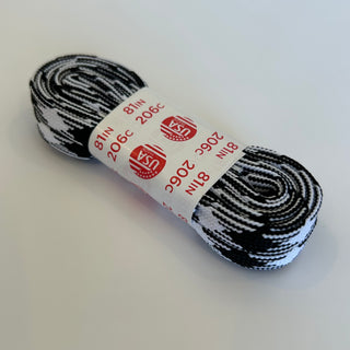 White and Black Plaid Cotton Sure Grip 81" Inch Roller Skate Laces, Intuition Skate Shop, Skate Shops Near Me, Roller Skates