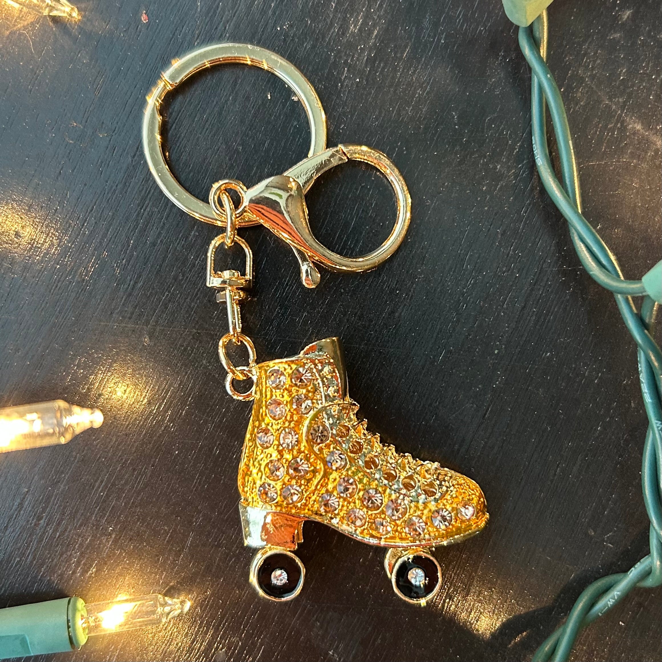 Gold Roller Skate Keychain, Intuition Skate Shop, Skate Shops Near Me, Roller Skate Jewelry 