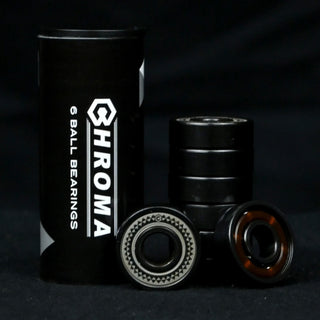 Black Chroma 6 Ball Skate Bearings for Rollerblades and Roller Skates, Intuition Skate Shop, Skate Shops Near Me