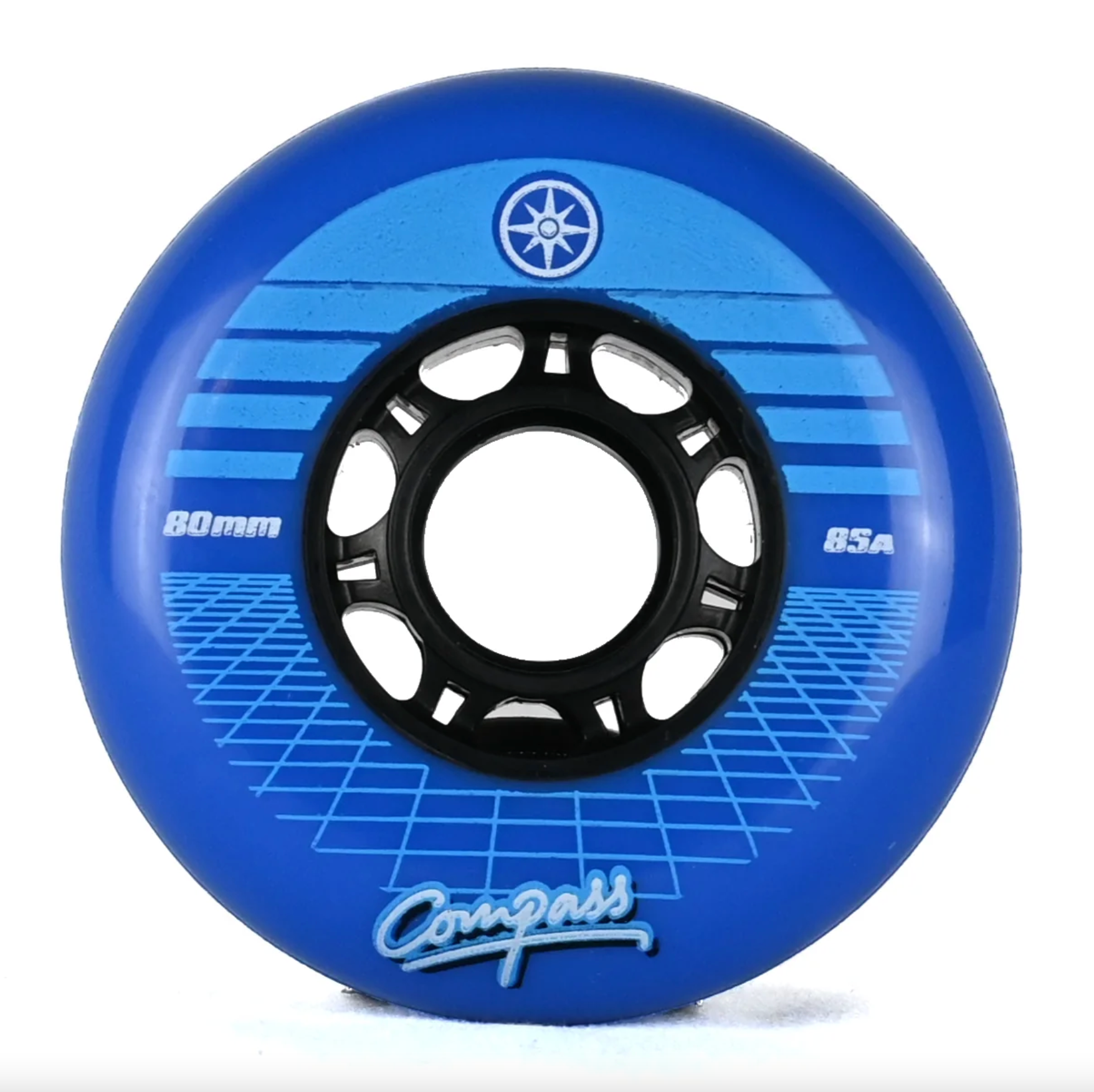 Blue Compass 80mm Synthwave Inline Skate Wheels at Intuition Skate Shop 