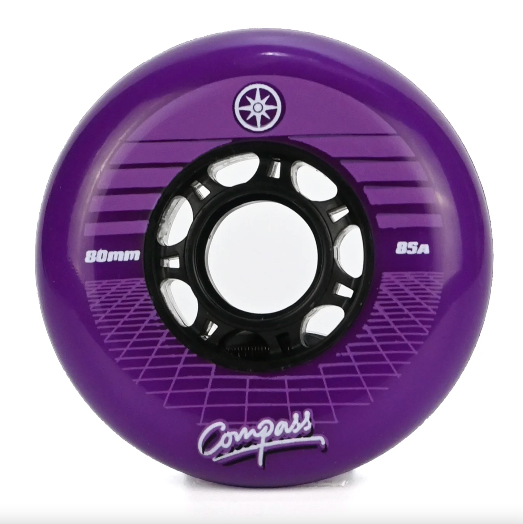 Compass 80mm Purple Synthwave Inline Skate Wheel, Intuition Skate Shop, Skate Shops Near Me, Inline Skates