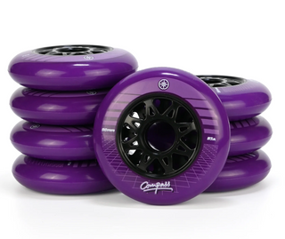 Compass 90mm Synthwave Purple Inline Skate Wheels, Intuition Skate Shop, Skate Shops Near Me, Inline Skates