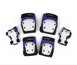 Purple and Black Cosmo ID Pads Set, Intuition Skate Shop, Skate Shops Near Me, Protective Gear, Inline Skates, Roller Skates