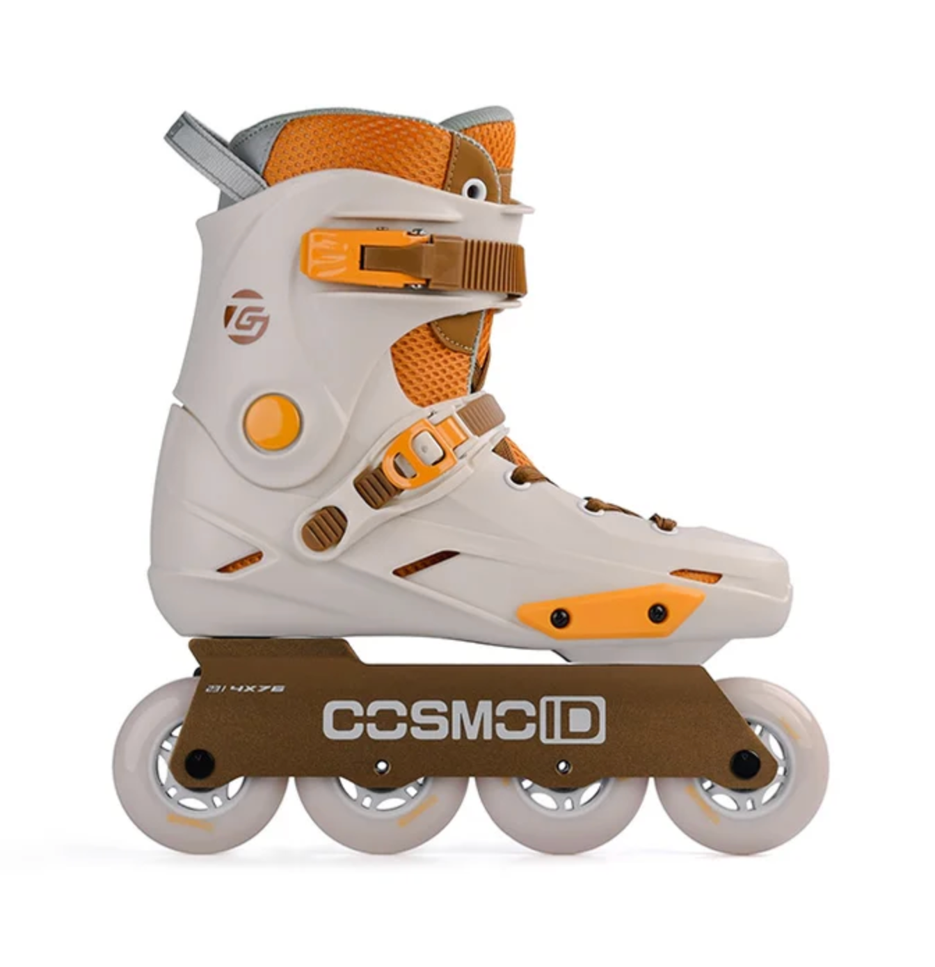 Beige and Brown Cosmo ID TG Inline Skates, Intuition Skate Shop, Skate Shops Near Me, Rollerblades