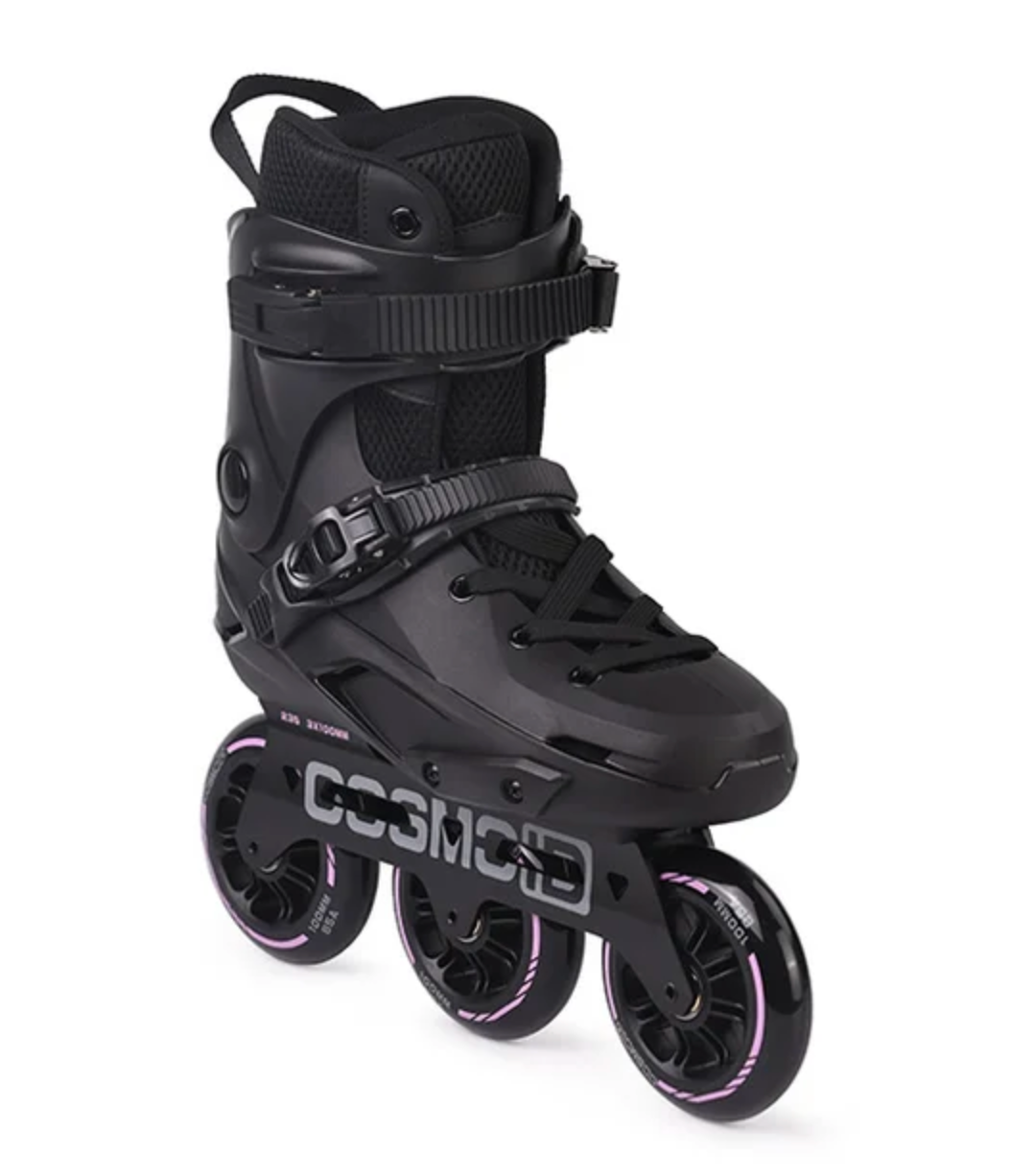 Black Cosmo ID TT3 3 x 110 Inline Skates, Intuition Skate Shop, Skate Shops Near Me, Urban Inline Skates, Rollerblades