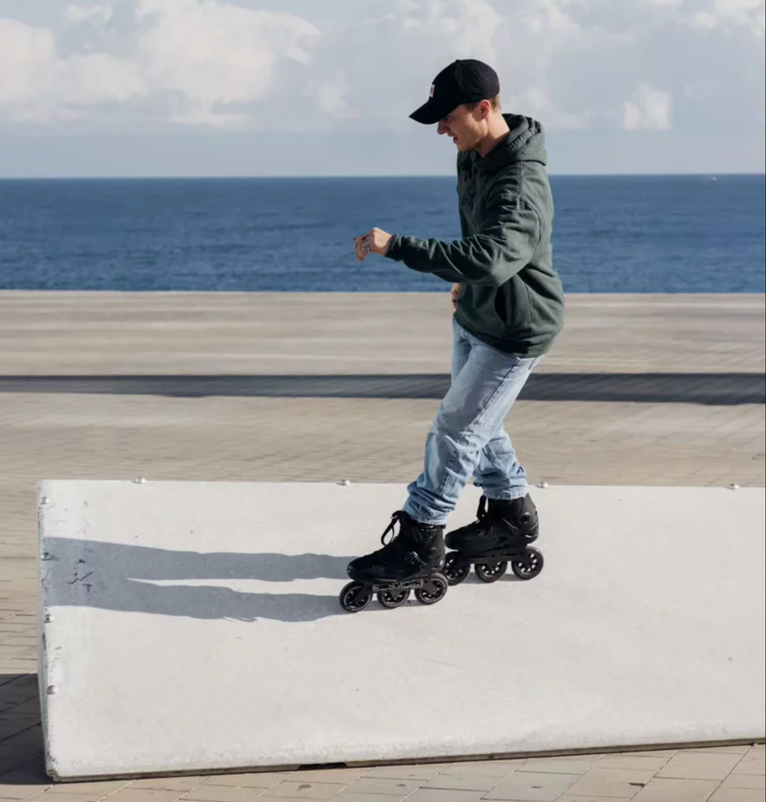 Black Cosmo ID TT3 3 x 110 Inline Skates, Intuition Skate Shop, Skate Shops Near Me, Urban Inline Skates, Rollerblades