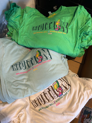 Green, Dusty Blue, and Sandstone Shirts for Big Avocado Roll 2026 at Intuition Skate Shop