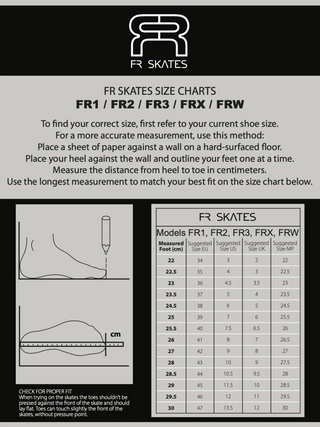 FR1 80 Inline Skates Size Chart,