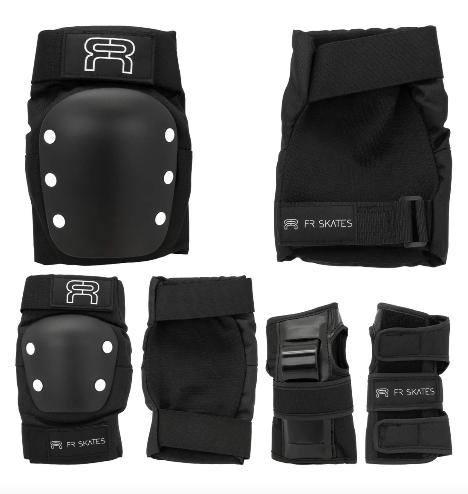 Black FR Protective 3 Pack Pads Set, Intuition Skate Shop, Skate Shops Near Me, Inline Skates Roller Skates
