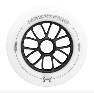 White FR 125mm Urban Speed Inline Skate Wheel, Intuition Skate Shop, Skate Shops Near Me, 125mm Rollerblades