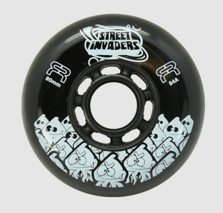 Black FR Street Invaders 80mm Inline Skate Wheels, Intuition Skate Shop, Skate Shops Near Me