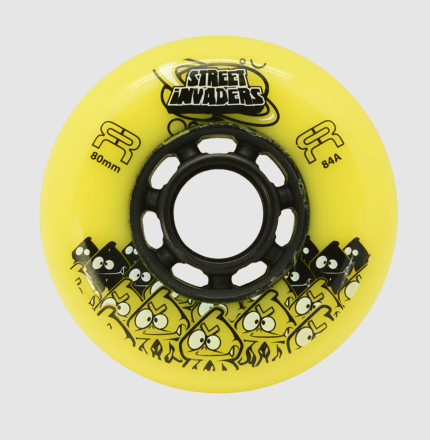 Yellow FR Street Invaders 80mm Inline Skate Wheels, Intuition Skate Shop, Skate Shops Near Me