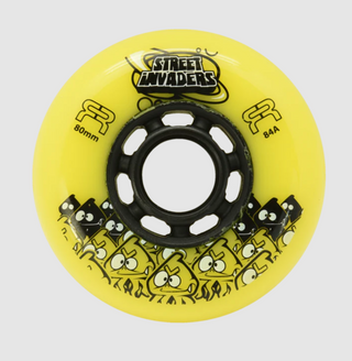 Yellow FR Street Invaders 80mm Inline Skate Wheels, Intuition Skate Shop, Skate Shops Near Me