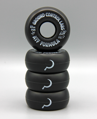 Black Ground Control 57mm ATF Inline Skate Wheels at Intuition Skate Shop