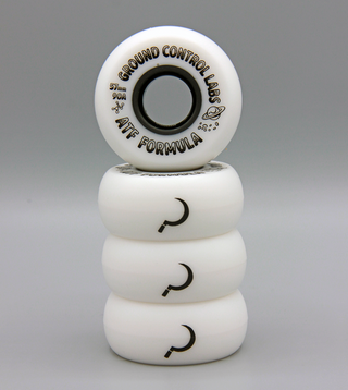 White Ground Control 57mm ATF Inline Skate Wheels at Intuition Skate Shop