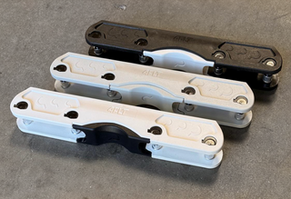 Black, Gray, and White Ground Control FLT4 Anti Rocker UFS Frames for Inline Skates, Intuition Skate Shop, Skate Shops Near Me, Aggressive Inline Skates, Street Skates