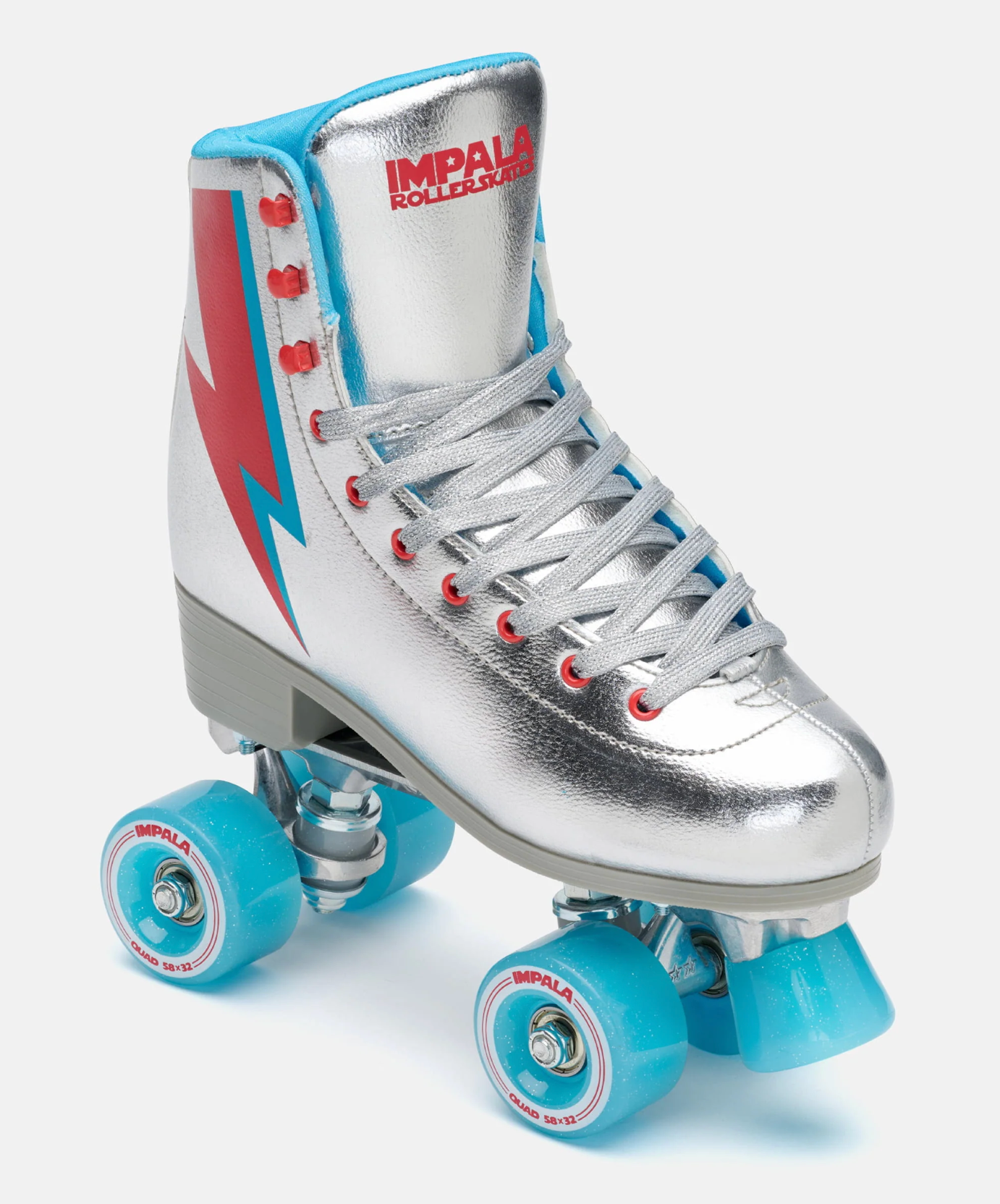 Silver and Blue Impala Argentum Roller Skates, Intuition Skate Shop, Skate Shops Near Me, Roller Skates