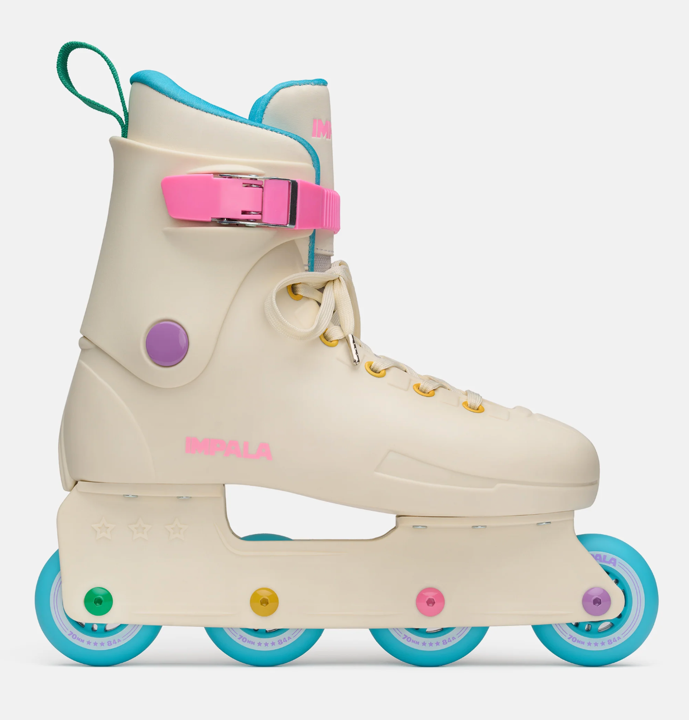 Sprinkle White and Pink and Blue Multi Color Impala Inline Skates, Intuition Skate Shop, Skate Shops Near Me, Rollerblades