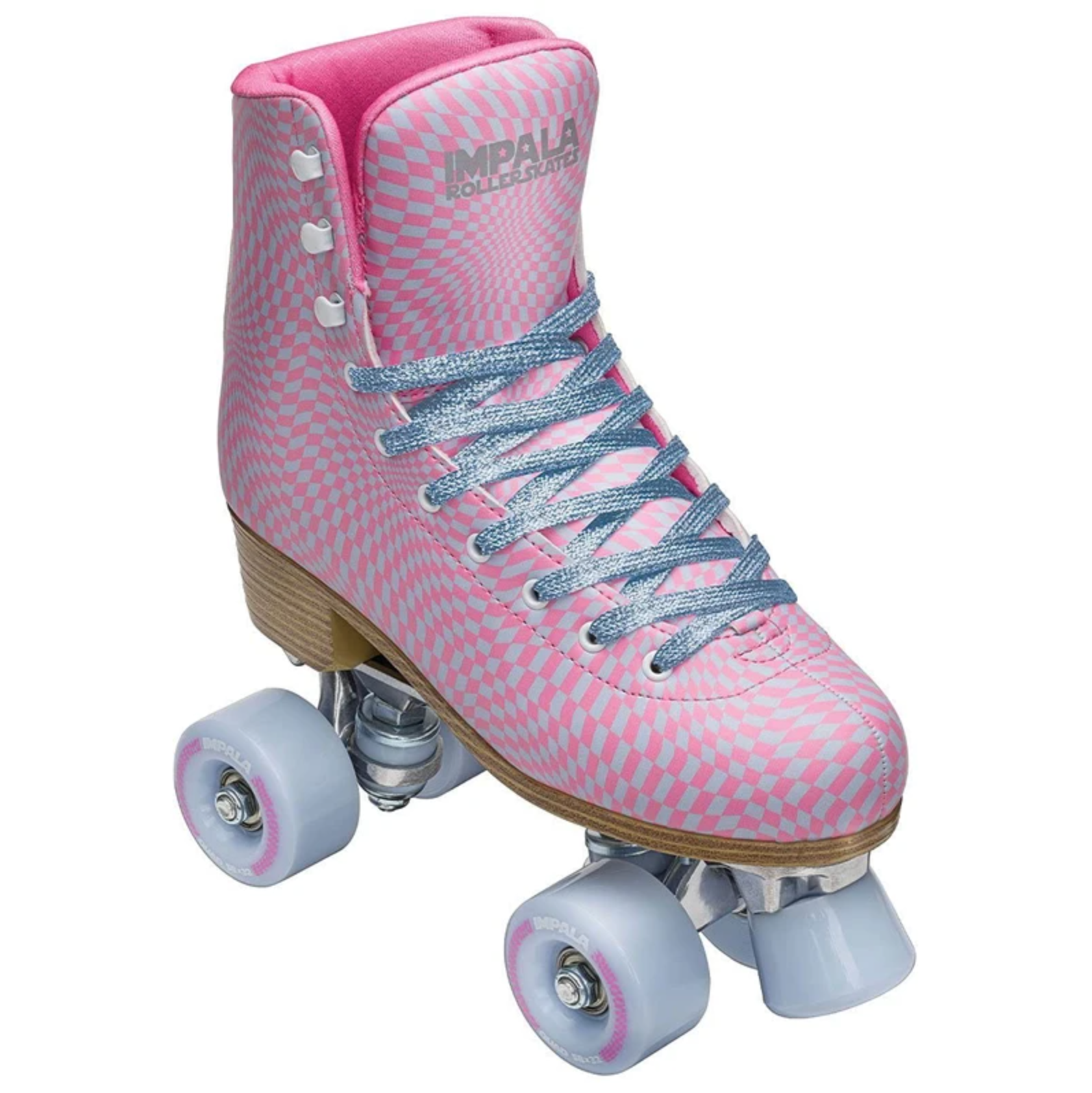 Impala Pink Wavy Check Roller Skates, Intuition Skate Shop, Skate Shops Near Me, Roller Skates
