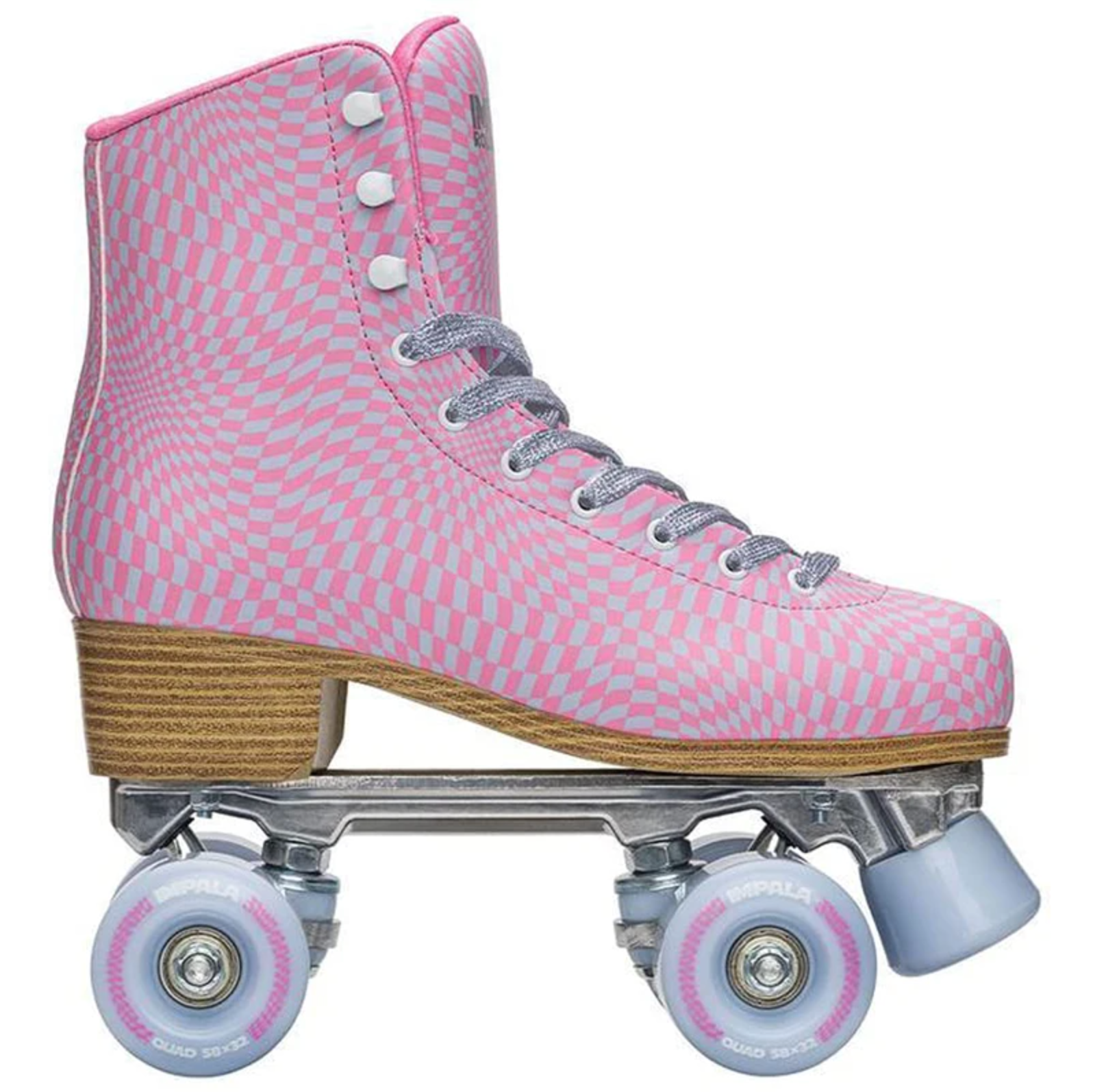 Impala Pink Wavy Check Roller Skates, Intuition Skate Shop, Skate Shops Near Me, Roller Skates