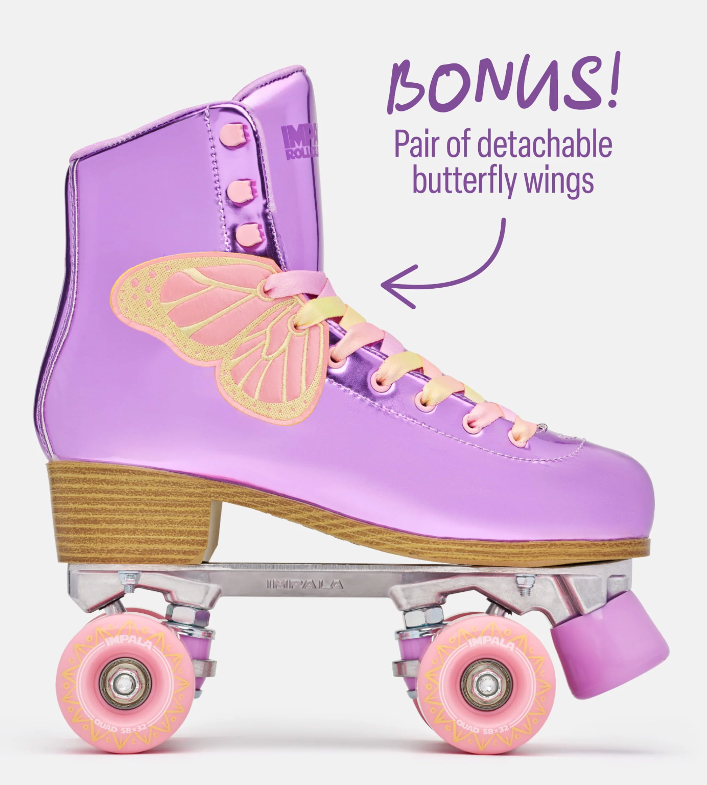 Purple Lavender Butterfly Impala Roller Skates, Intuition Skate Shop, Skate Shops Near Me, Roller Skates