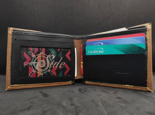 Brown Leather Wallet by Kekoa at Intuition Skate Shop to Features a Rollerblade Embossed Stamp, Skate Shops Near Me, Skater Wallet