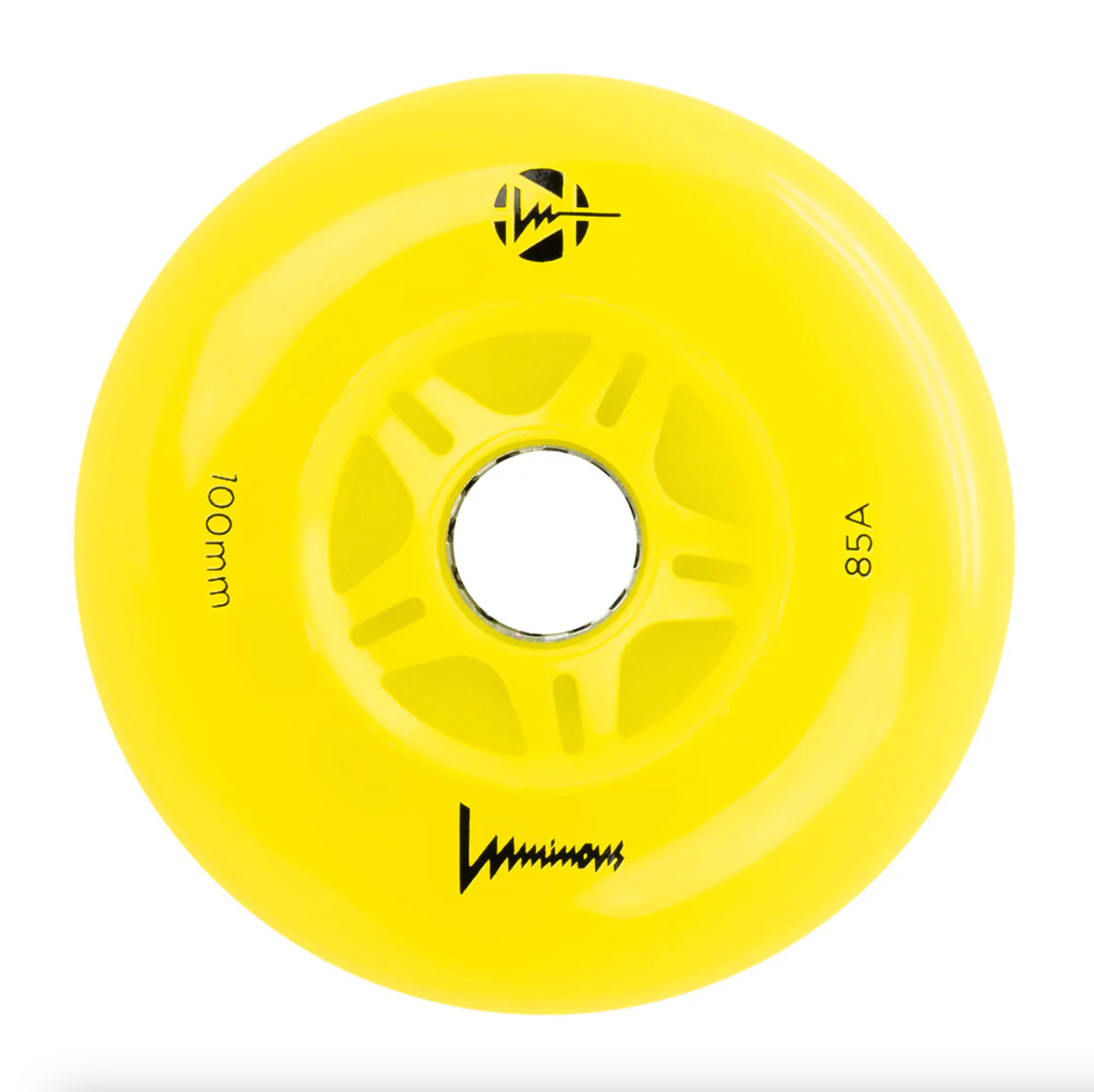 Luminous 100mm Canary Yellow Light Up Inline Skate Wheels, Skate Shop, Intuition Skate Shop, Inline Skates