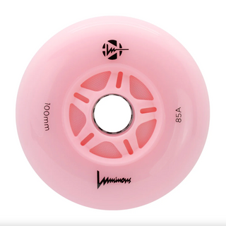 Luminous 100mm Flamingo Pink Light Up Inline Skate Wheels, Skate Shop, Intuition Skate Shop, Inline Skates
