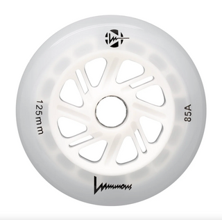 Luminous 125mm White Inline Skate Wheels, Intuition Skate Shop, Skate Shops Near Me, Inline Skates