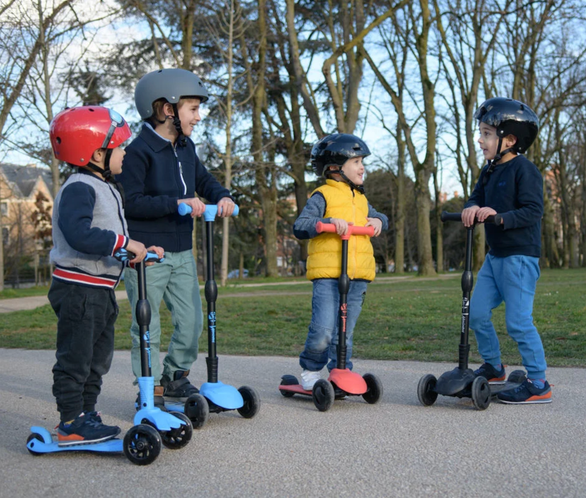 Kids Riding Luminous Light Up LED Scooters, Intuition Skate Shop, Children