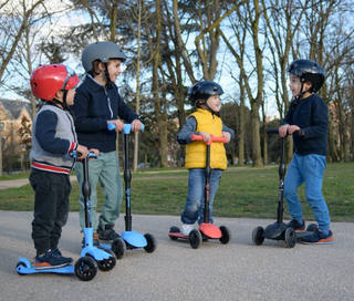Kids Riding Luminous Light Up LED Scooters, Intuition Skate Shop, Children