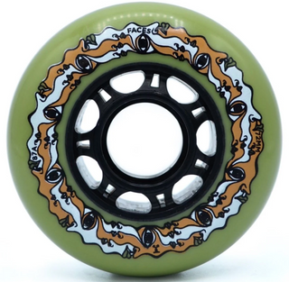 Olive Green 72mm Mushroom Blading Faces Inline Skate Wheels, Intuition Skate Shop, Skate Shops Near Me, Inline Skates