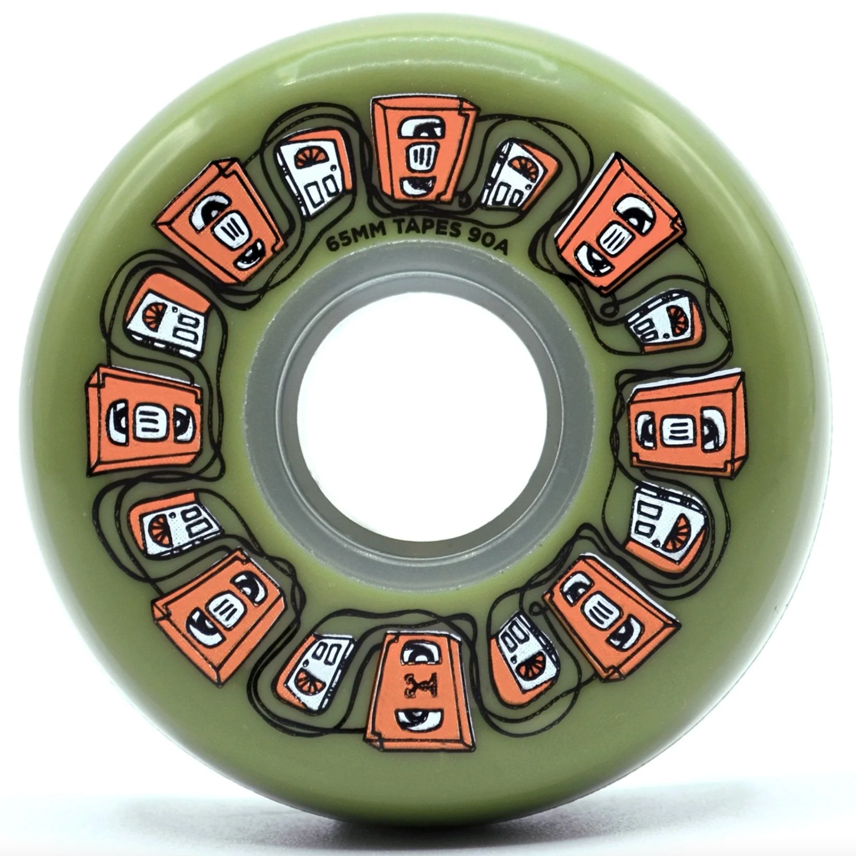 Olive Green 65mm Mushroom Blading Tapes Inline Skate Wheels, Intuition Skate Shop, Skate Shops Near Me