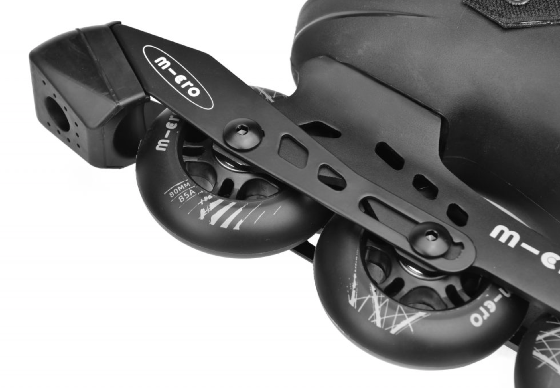Black Metal Micro Brake for Inline Skates, Intuition Skate Shop, Skate Shops Near Me, Rollerblade Brakes