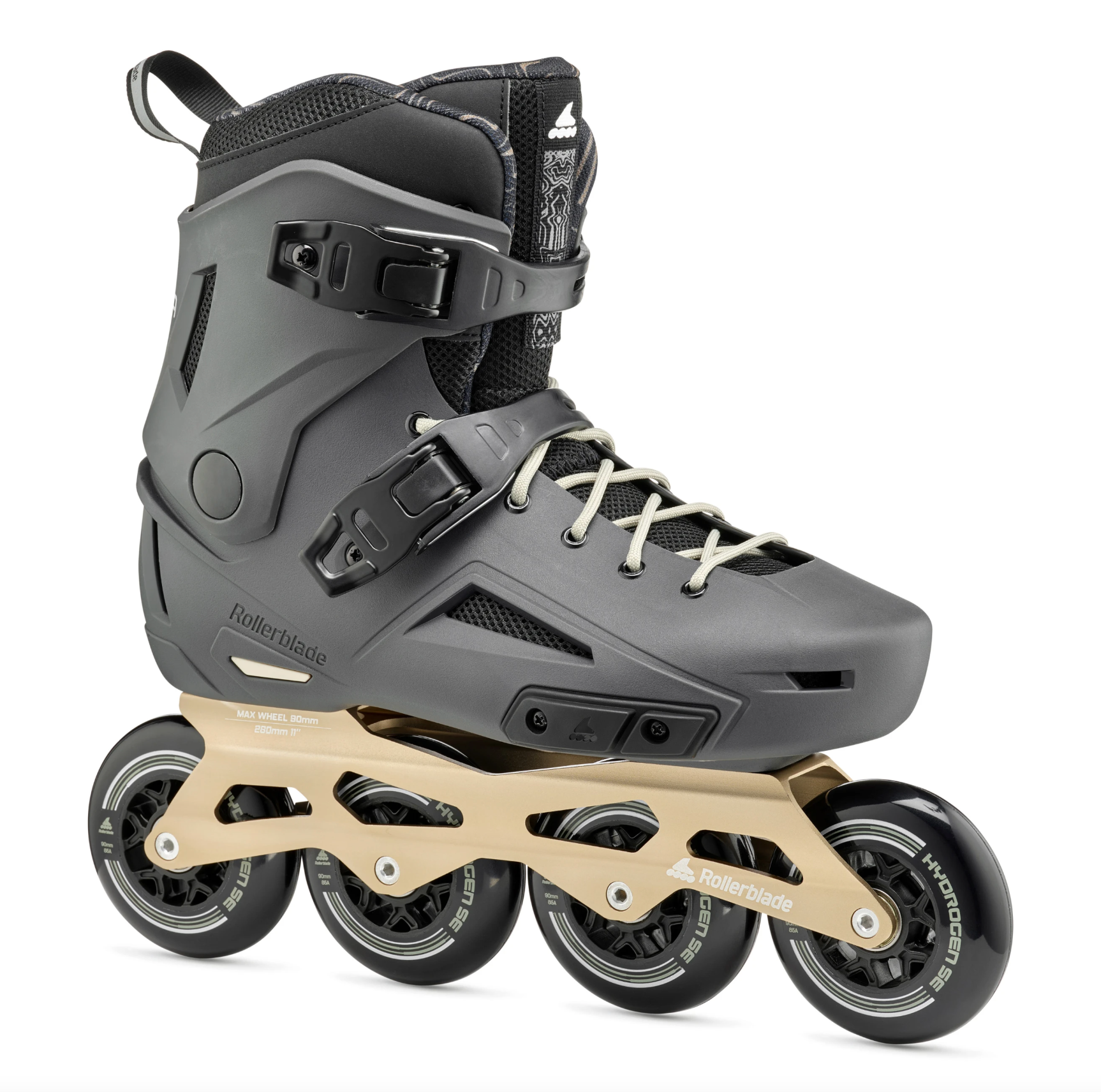 Gray and Gold Rollerblade Lightning 90 Men