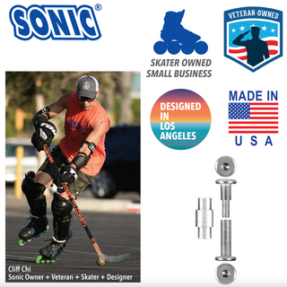 Silver Sonic 6mm Round Head Axle for Inline Skates Rollerblades, Intuition Skate Shop, Skate Shops Near Me