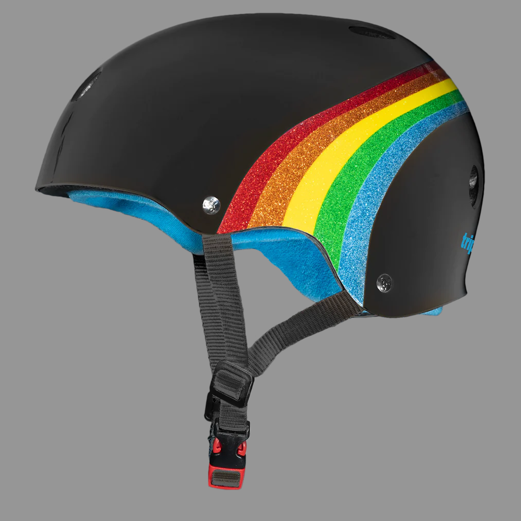 Triple 8 Certified Sweatsaver Helmet Rainbow Black, Intuition Skate Shop
