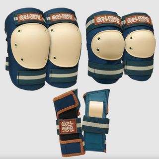 Girl Swirl Tan and Blue Triple 8 Saver Series Protective Gear Set for Skating, Intuition Skate Shop, Skate Shops Near Me, Rollerblading, Roller Skating