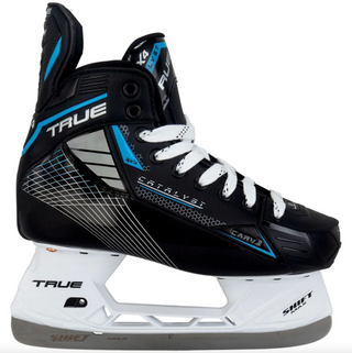Black and Blue True Catalyst 3x4 Senior Ice Hockey Skates at Intuition Skate Shop, Hockey Shops Near Me
