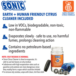 Sonic Turbo Wash Citrus bearing cleaning kit