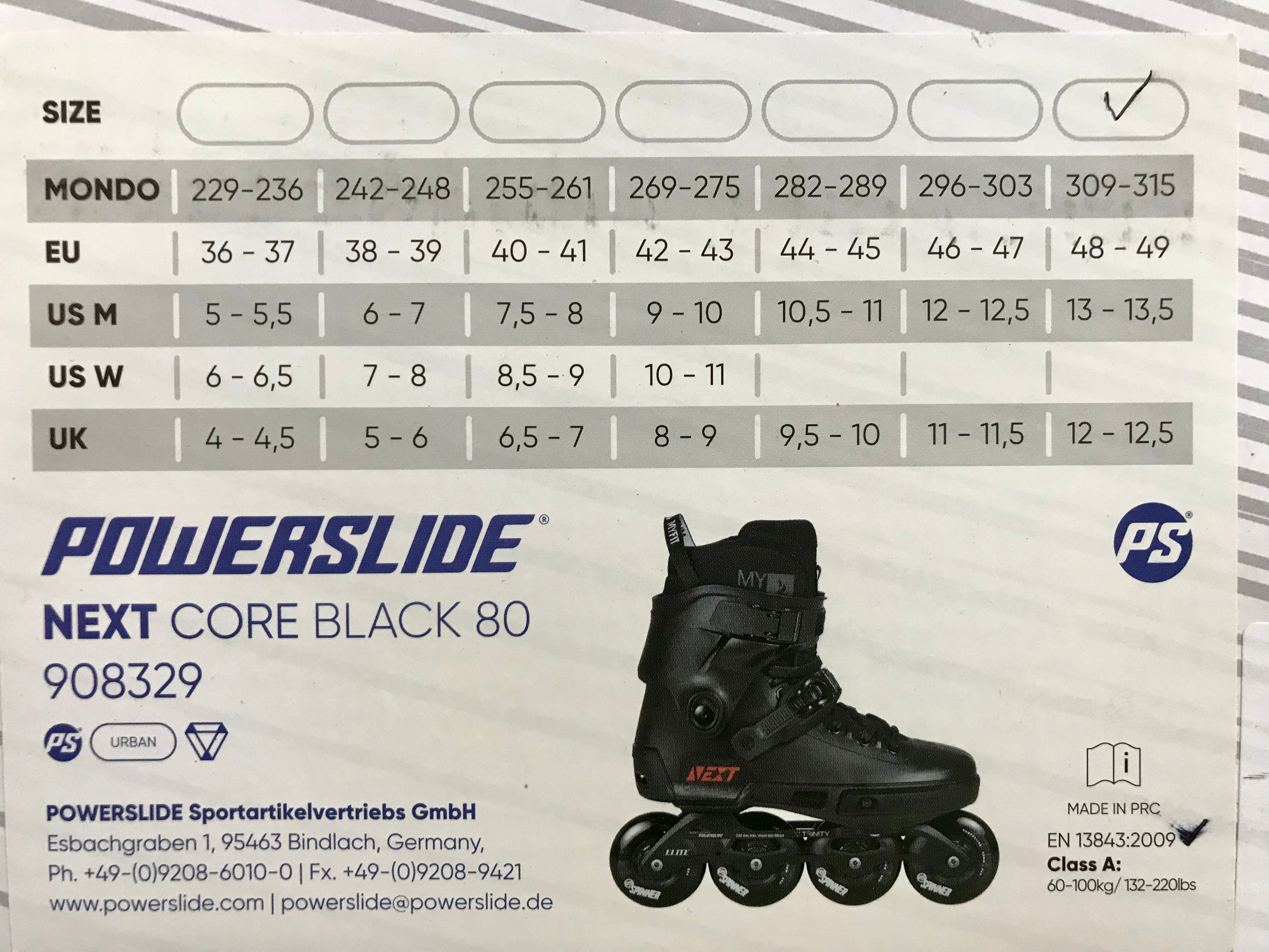 Powerslide Next Core Black 80 inline skates