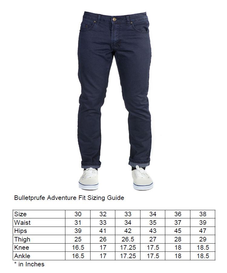 Bulletprufe Midnight Blue Denim adventure fit pants